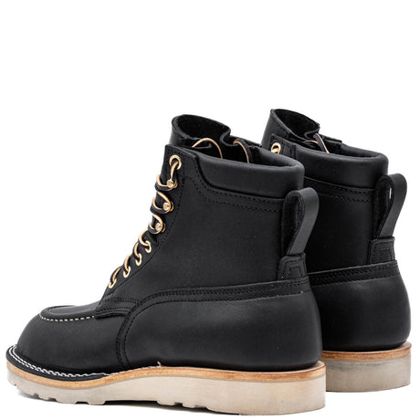 Black wedge sole work boot