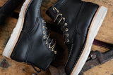 Black wedge sole work boot