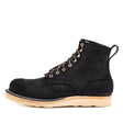 Wedge worker in black smooth over roughout