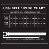 Nicks belt sizing chart