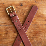 Quick Ship Heavy Duty Leather Work Belt - Medium Brown Wickett & Craig English Bridle