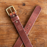 Heavy Duty Leather Work Belt - Natural Wickett & Craig Double Stuffed