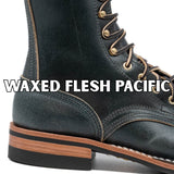 visual example of the pacific waxed flesh leather