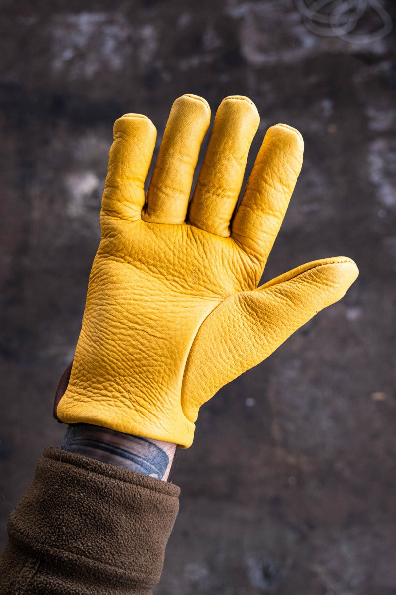 Nicks lined work gloves in gold elk