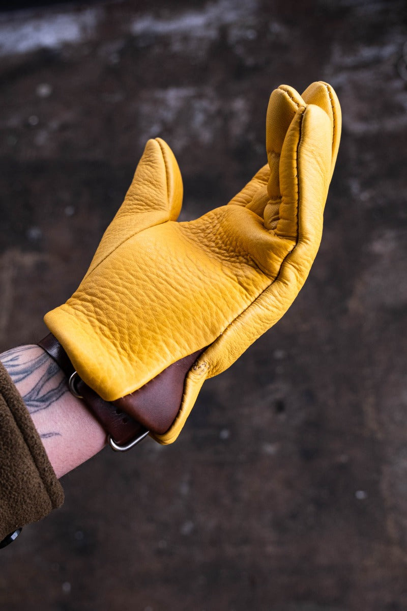 Nicks lined work gloves in gold elk
